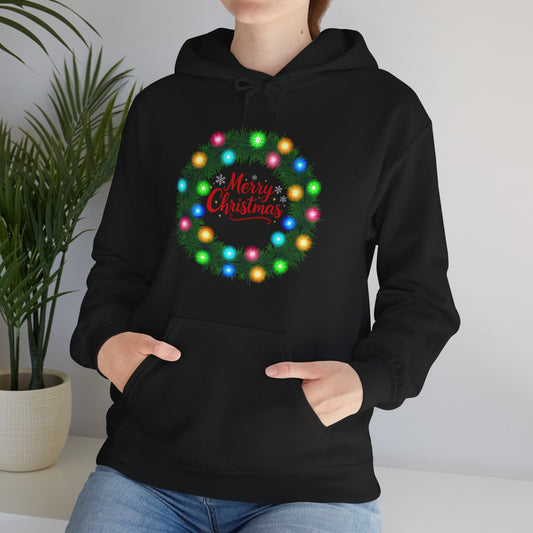 Merry Christmas Wreath - Christmas Hoodie | Holiday | Roly Poly Print