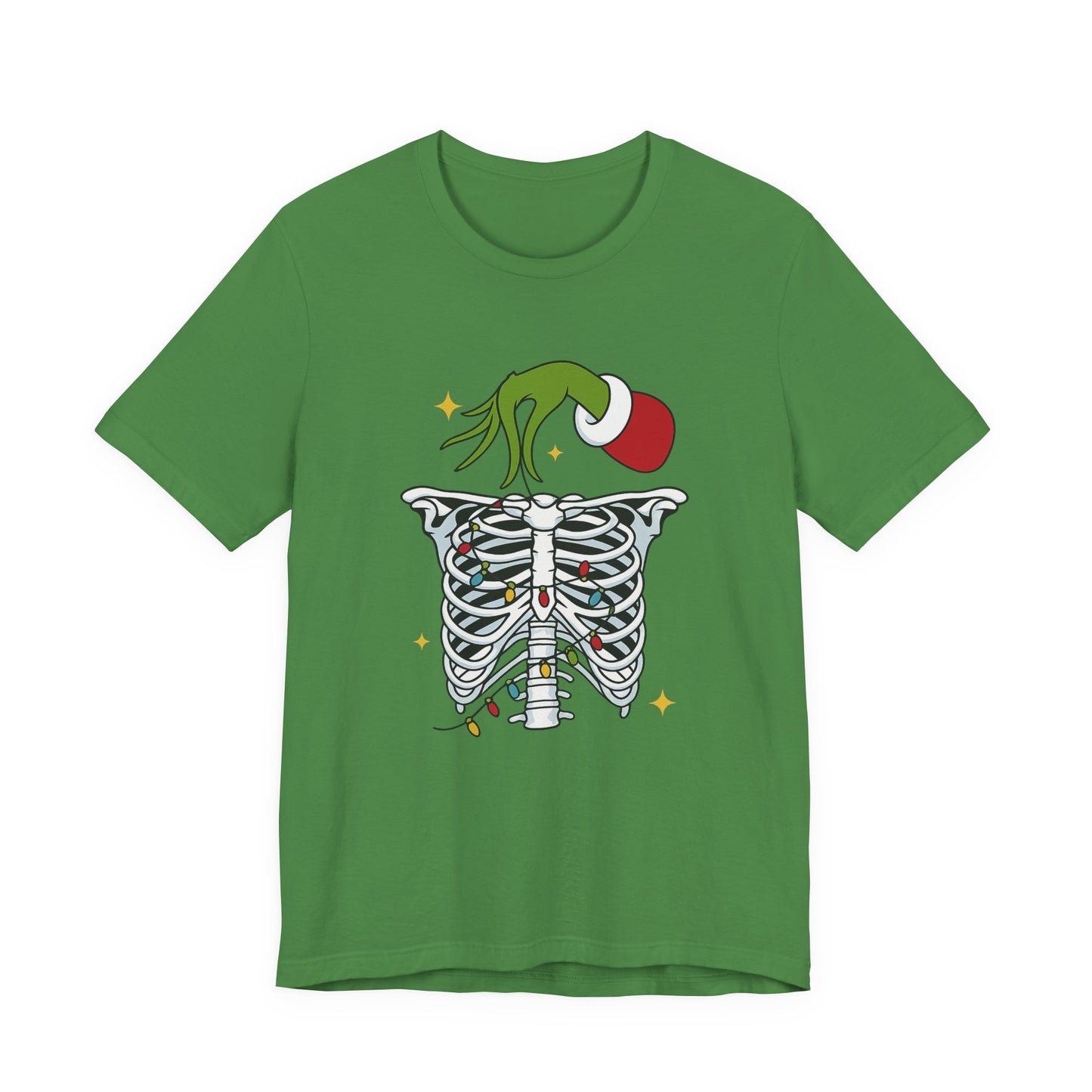 Grinch Holding Your Skeleton Ornaments - Christmas T-Shirt | Holiday | Roly Poly Print