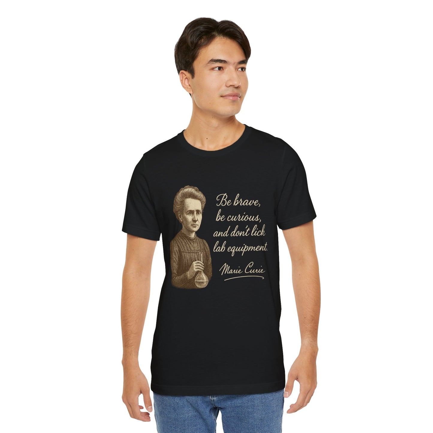 Don't Lick the Lab Equipment Madam Curie - Quote T-Shirt | Nursing and Healthcare | Roly Poly Print