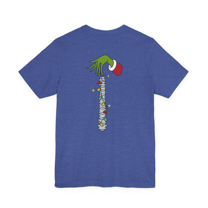 Grinch Holding Your Skeleton Ornaments - Christmas T-Shirt | Holiday | Roly Poly Print