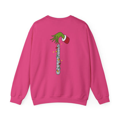 Grinch Holding Your Skeleton Ornaments - Christmas Sweatshirt | Holiday | Roly Poly Print