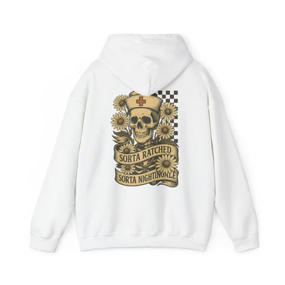 Sorta Ratched Sorta Nightingale with Daisies - Hoodie | Nurses and Healthcare | Roly Poly Print