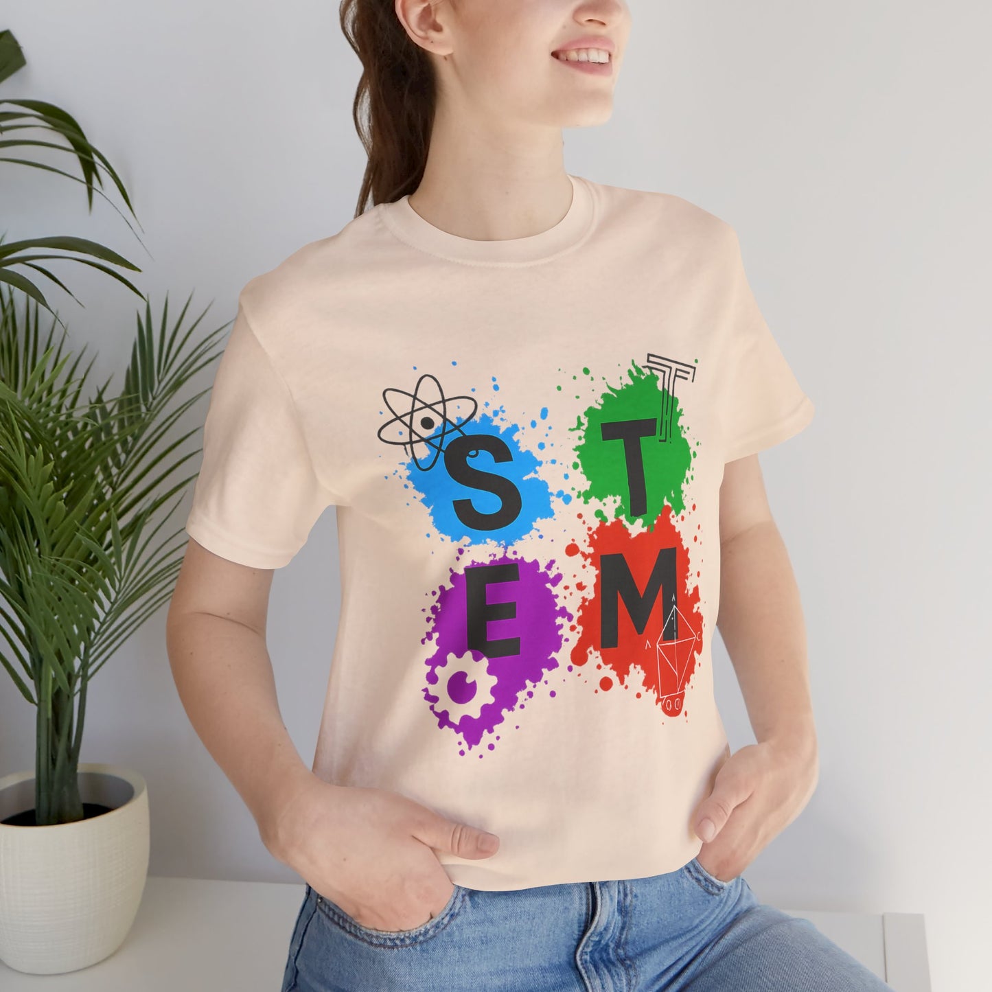STEM Paintball Splatters - Teacher T-Shirt | STEM | Roly Poly Print