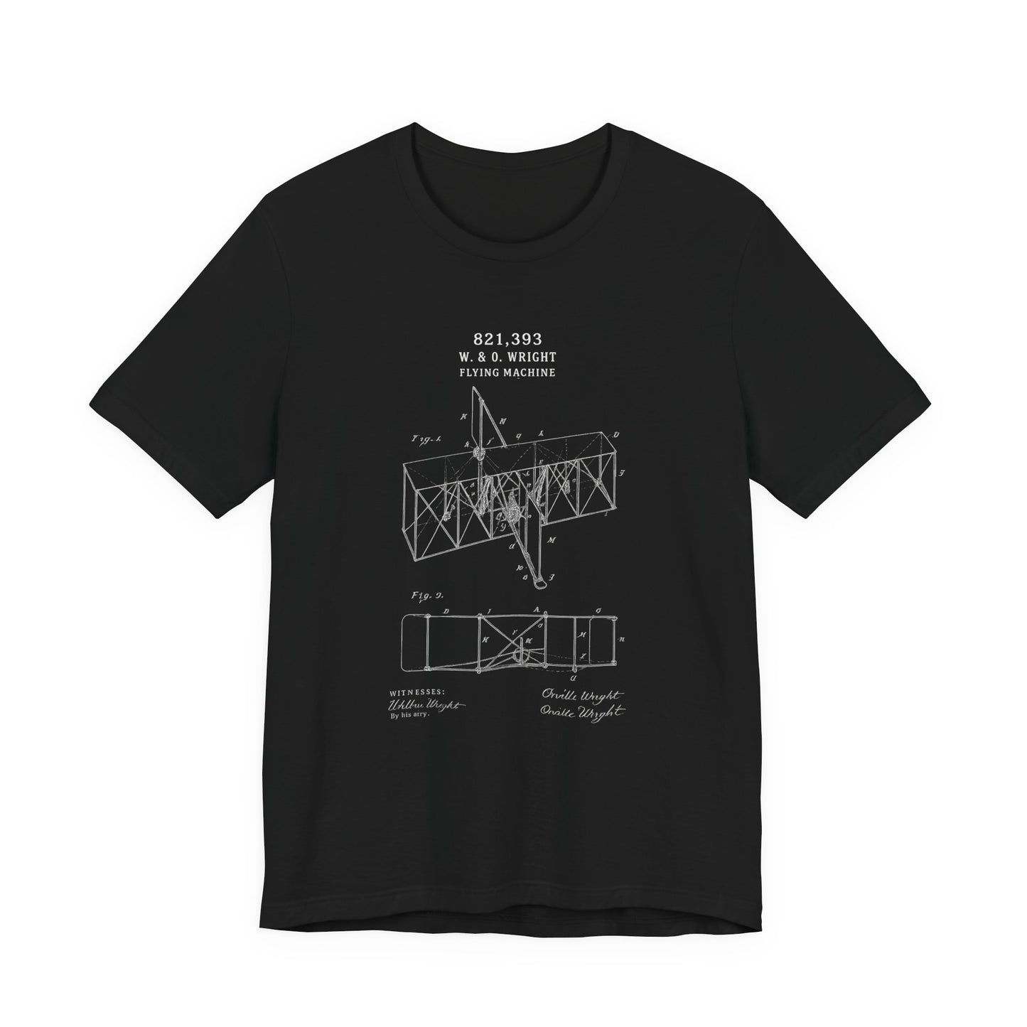 Wright Flyer Sketch - T-Shirt | STEM | Roly Poly Print