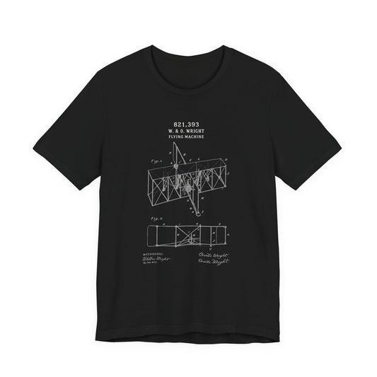 Wright Flyer Sketch - T-Shirt | STEM | Roly Poly Print