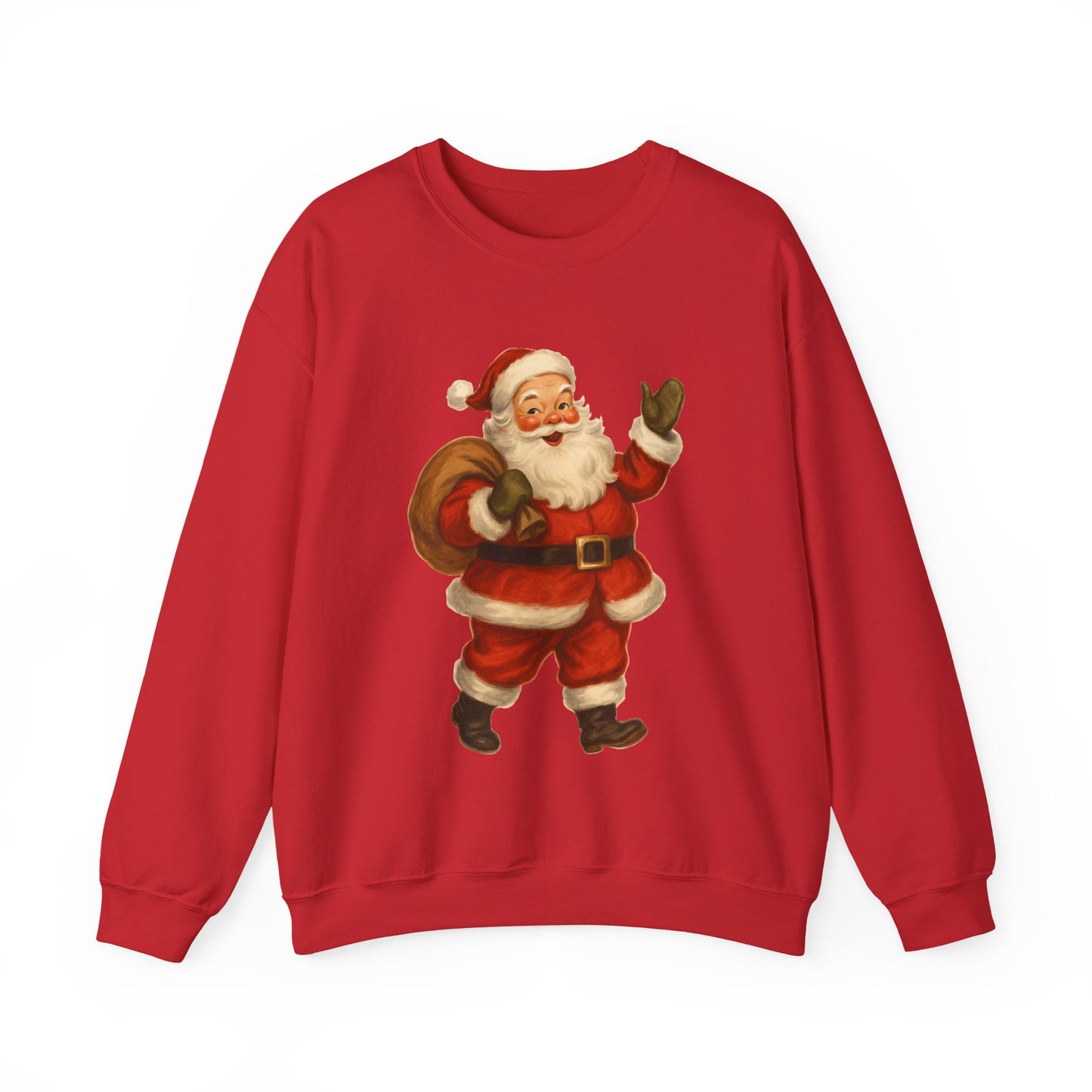 40's Era Santa - Christmas Sweatshirt | Holiday | Roly Poly Print