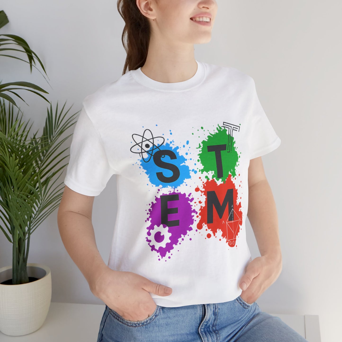 STEM Paintball Splatters - Teacher T-Shirt | STEM | Roly Poly Print