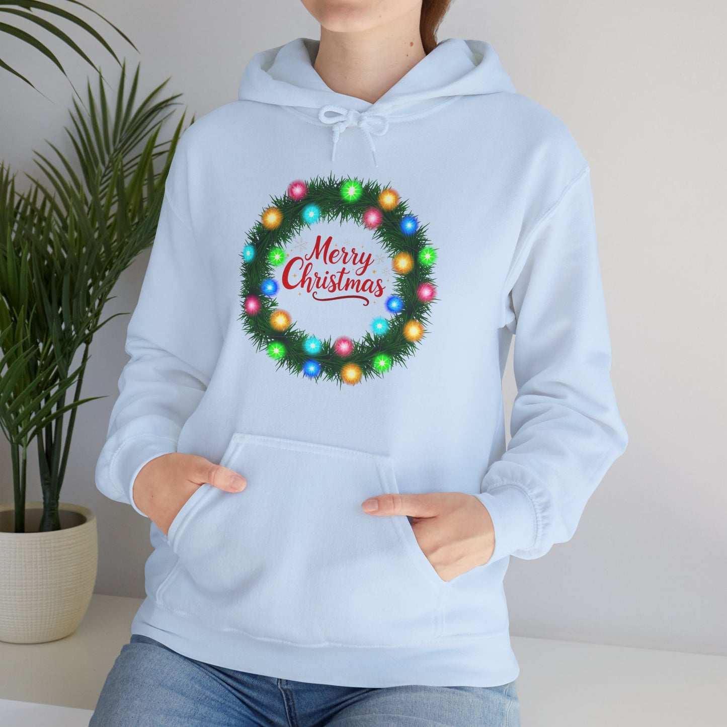 Merry Christmas Wreath - Christmas Hoodie | Holiday | Roly Poly Print