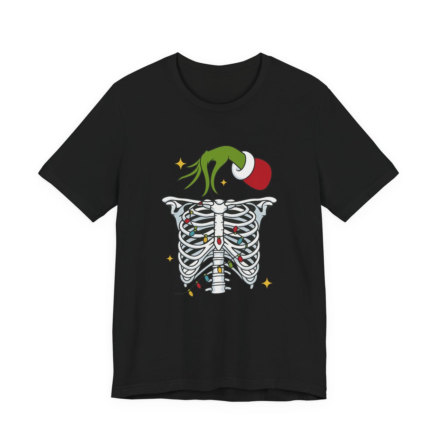Grinch Holding Your Skeleton Ornaments - Christmas T-Shirt | Holiday | Roly Poly Print