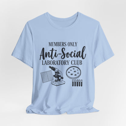 Anti-Social Laboratory Club  - Light Color Material T-Shirt | STEM | Roly Poly Print