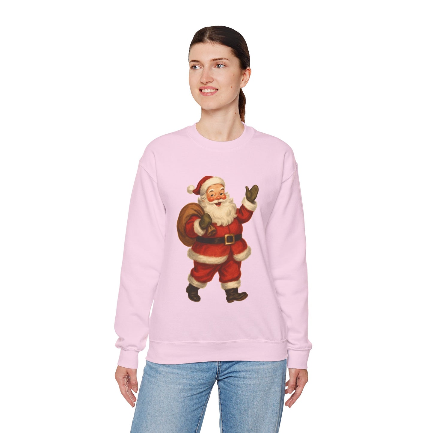 40's Era Santa - Christmas Sweatshirt | Holiday | Roly Poly Print