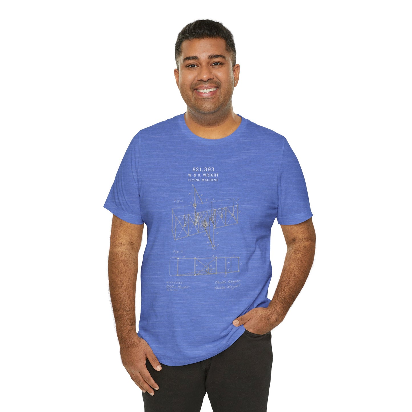 Wright Flyer Sketch - T-Shirt | STEM | Roly Poly Print