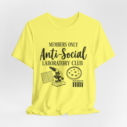 Anti-Social Laboratory Club  - Light Color Material T-Shirt | STEM | Roly Poly Print