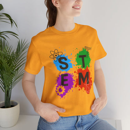 STEM Paintball Splatters - Teacher T-Shirt | STEM | Roly Poly Print