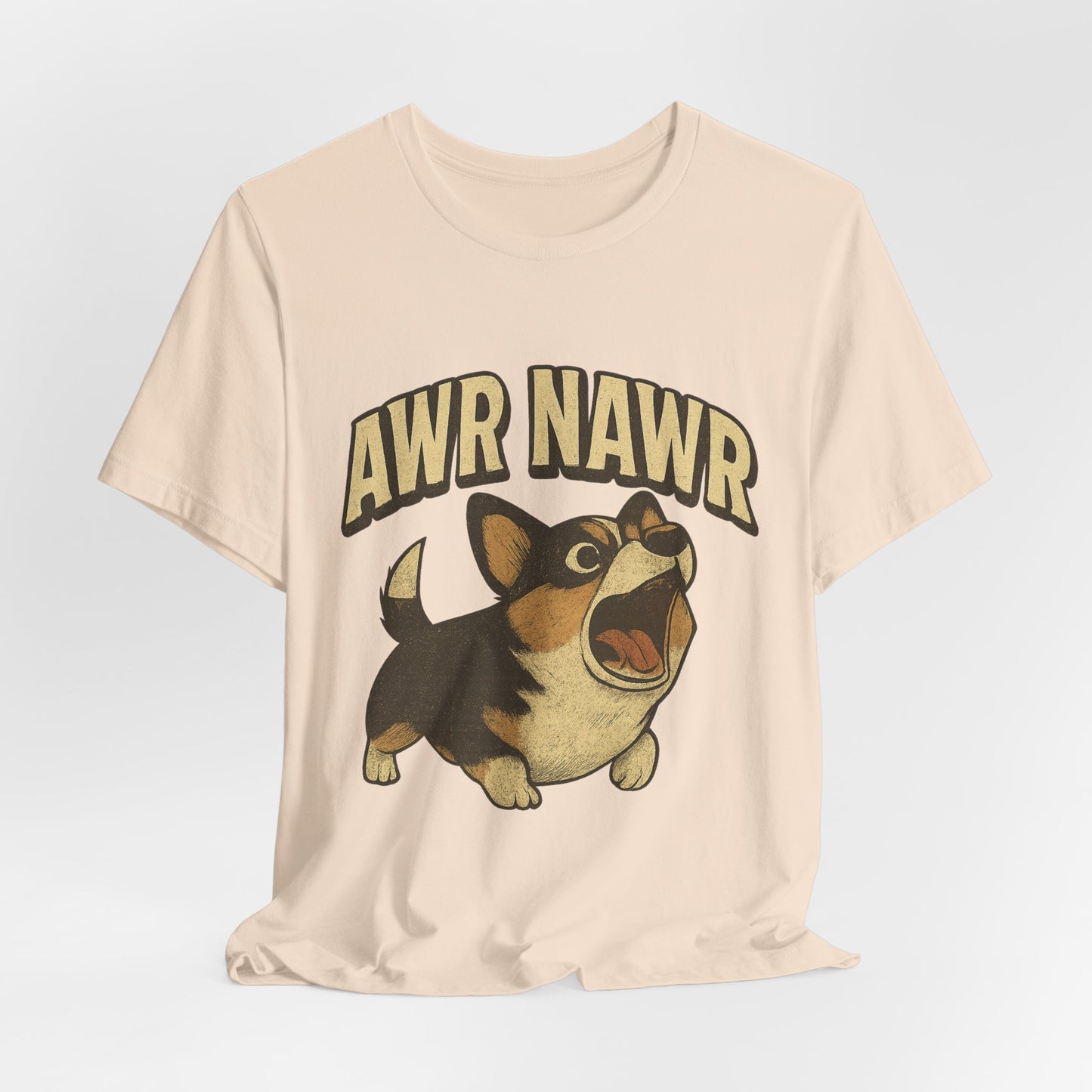 Awr Nawr Corgi T-Shirt — Cute Barking Dog Graphic Tee