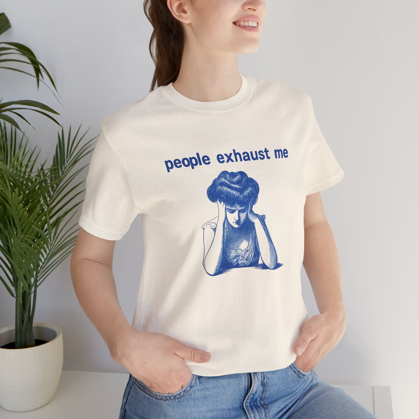 People Exhaust Me - T-Shirt | Funny & Sarcastic | Roly Poly Print
